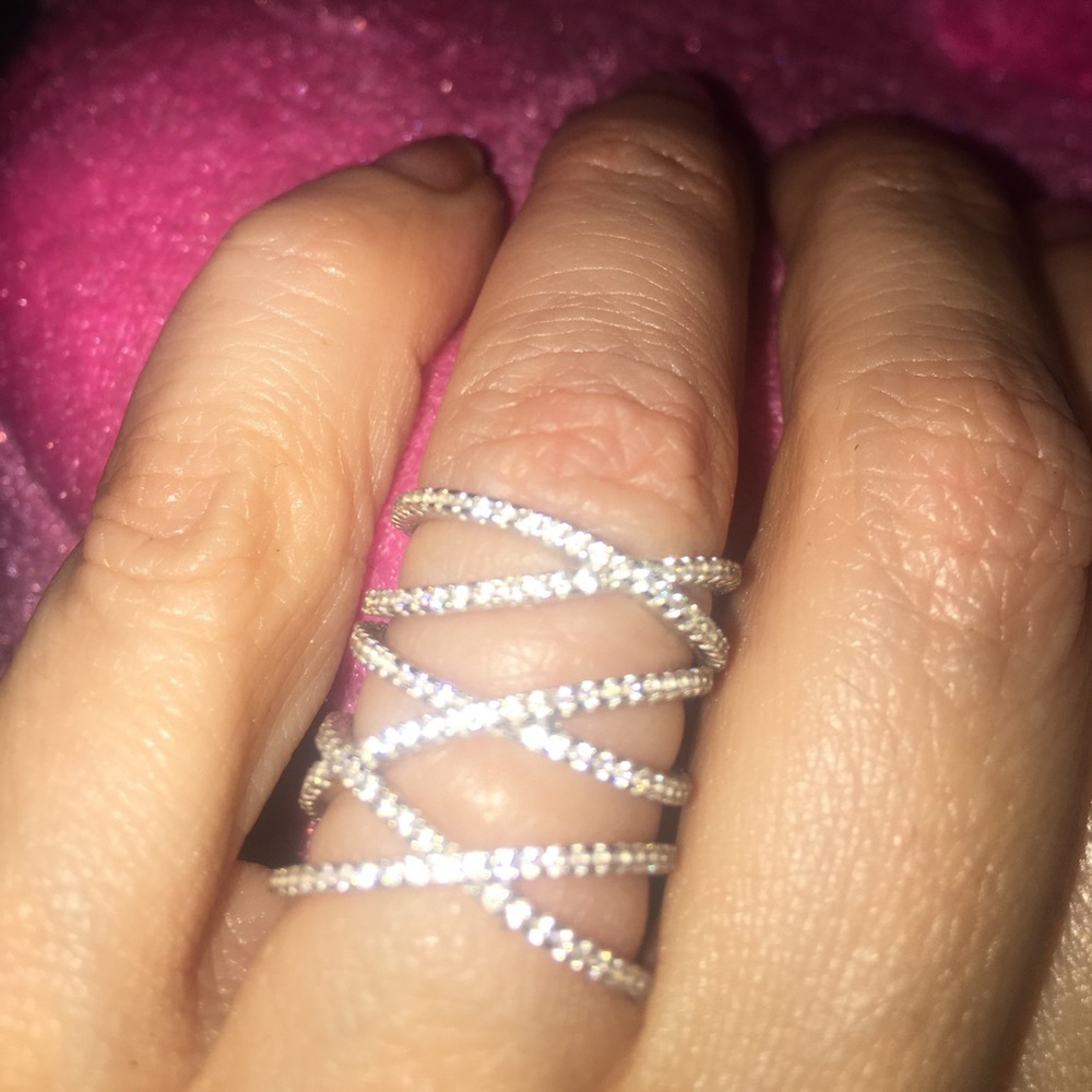 Sterling Silver and CZ Statement Ring